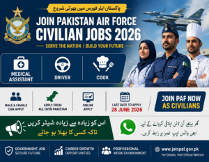 PAF Civilian Jobs 2026 | Male And Female Candidates Across Pakistan