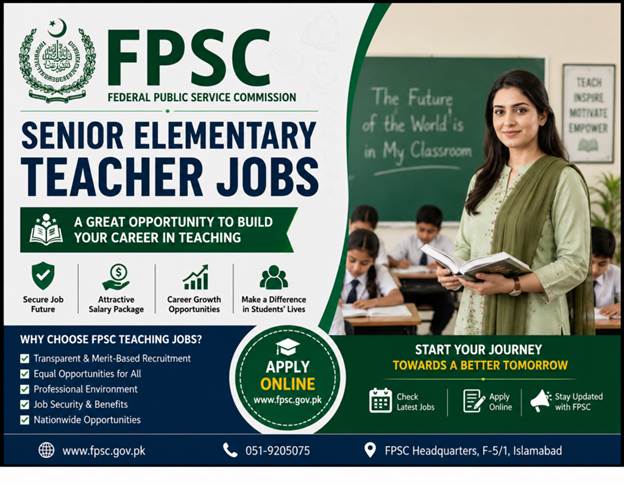 FPSC Senior Elementary Teacher Jobs 2026 | Apply Online Complete Guide